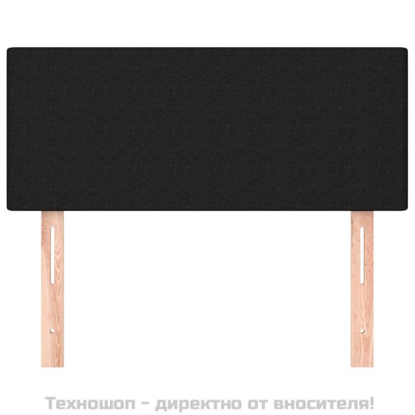 Горна табла за легло, черна, 100x5x78/88 см, плат