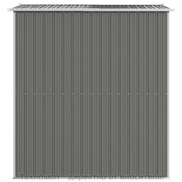 Градинска барака светлосива 192x191x223 см поцинкована стомана