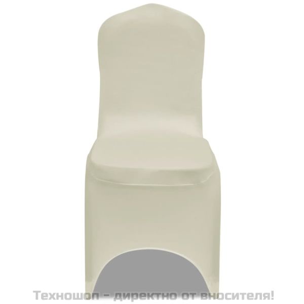 Покривни калъфи за столове, еластични, 4 бр, кремави