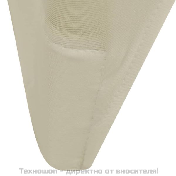 Покривни калъфи за столове, еластични, 4 бр, кремави