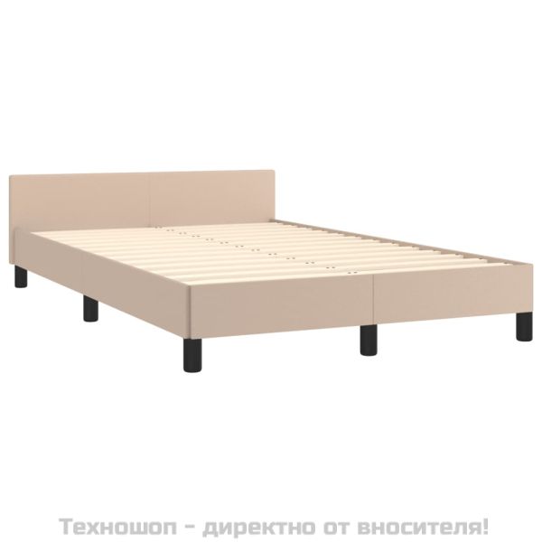 Рамка за легло с табла без матрак, капучино, 120x200 см