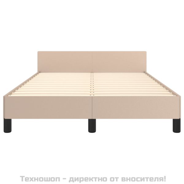 Рамка за легло с табла без матрак, капучино, 120x200 см