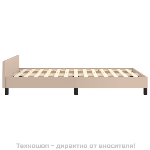 Рамка за легло с табла без матрак, капучино, 120x200 см