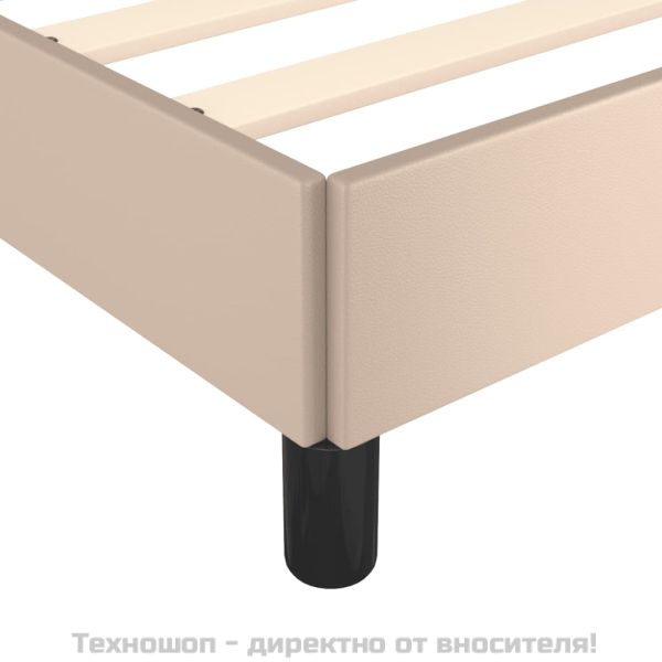 Рамка за легло с табла без матрак, капучино, 120x200 см