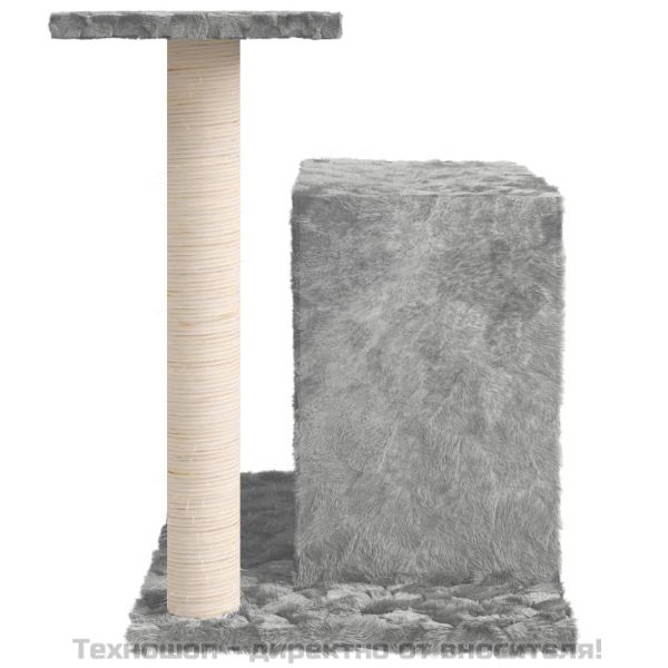 Котешко дърво със сизалени стълб, светлосиво, 51 см