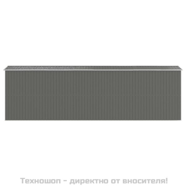 Градинска барака светлосива 192x689x223см поцинкована стомана