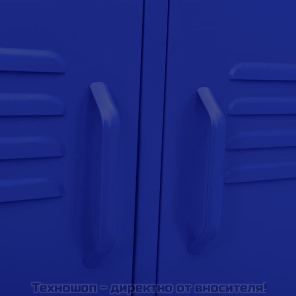 ТВ шкаф, нейви синьо, 105x35x50 см, стомана