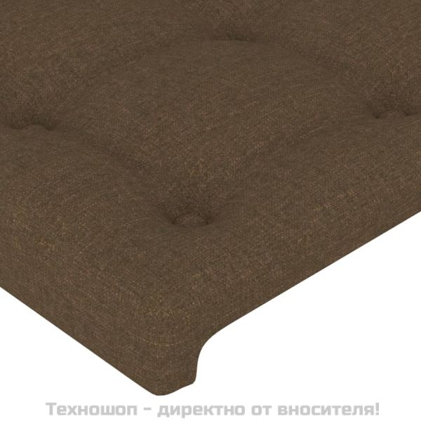 Горна табла за легло, тъмнокафява, 90x5x78/88 см, плат