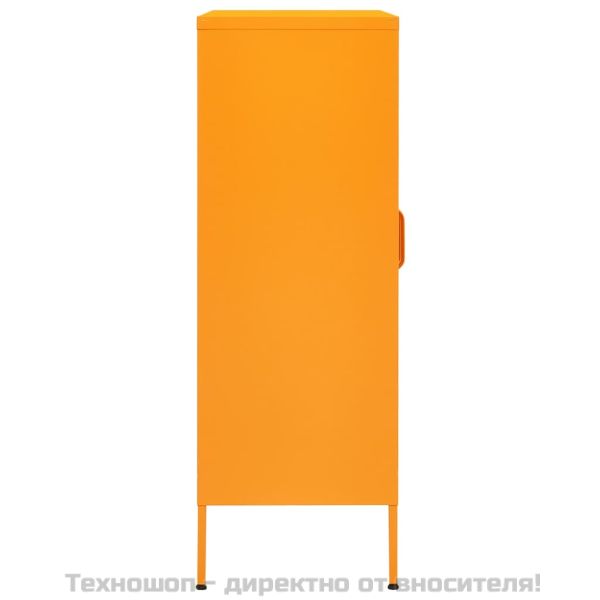 Шкаф за съхранение, цвят горчица жълт, 80x35x101,5 см, стомана