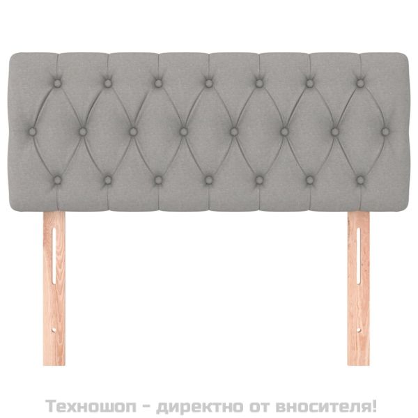 Горна табла за легло, светлосива, 90x7x78/88 см, плат