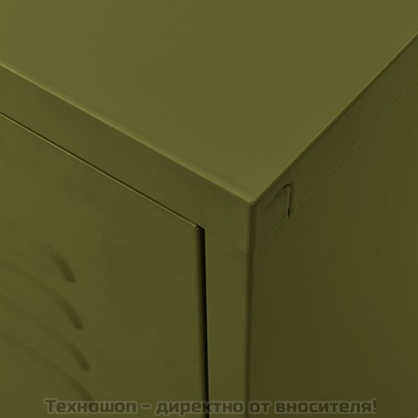 ТВ шкаф, маслиненозелен, 105x35x50 см, стомана
