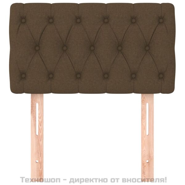 Горна табла за легло, тъмнокафява, 80x7x78/88 см, плат