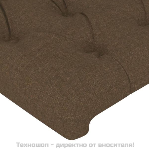 Горна табла за легло, тъмнокафява, 80x7x78/88 см, плат