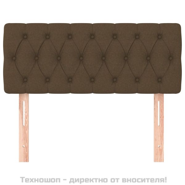 Горна табла за легло, тъмнокафява, 100 x 7 x 78/88 см, плат