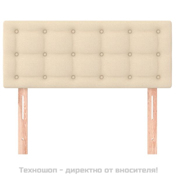 Горна табла за легло, кремава, 90x5x78/88 см, плат