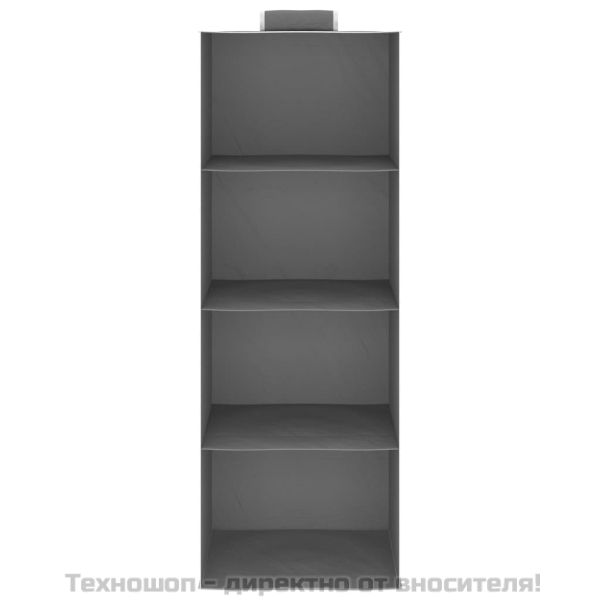 Окачени органайзери за дрехи, 2 бр, с 4 рафта, текстил