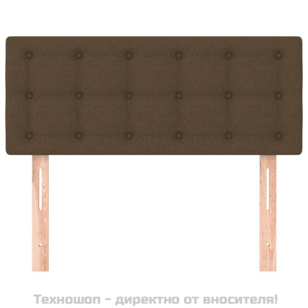 Горна табла за легло, тъмнокафява, 100x5x78/88 см, плат