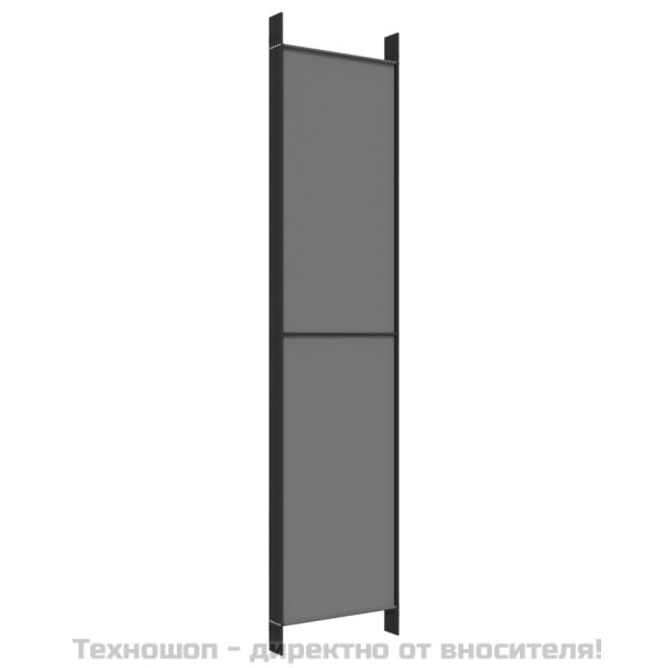 Параван за стая, 6 панела, антрацит, 300x220 cм, текстил