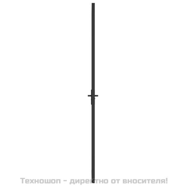 Интериорна врата, 83x201,5 см, черен мат, стъкло и алуминий
