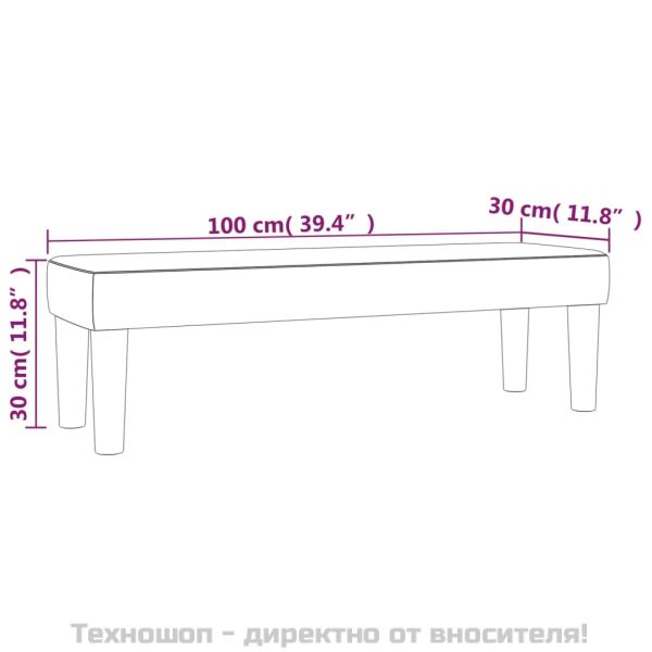 Пейка, тъмнокафява, 100x30x30 см, плат