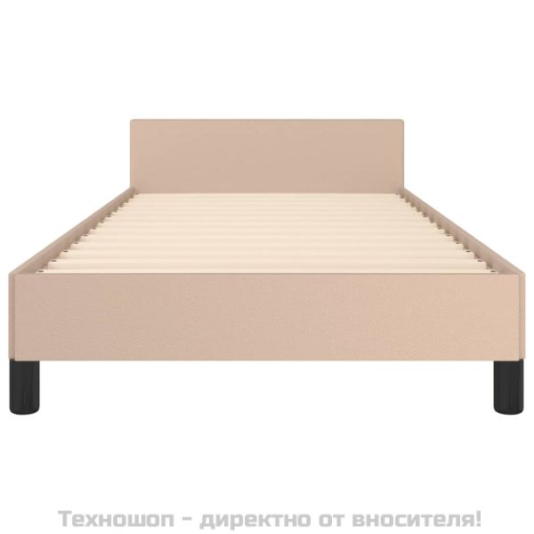 Рамка за легло с табла без матрак, капучино, 100x200 см