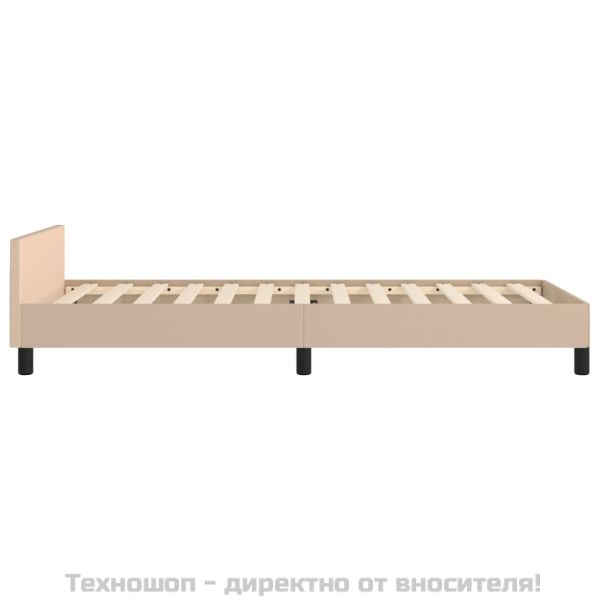 Рамка за легло с табла без матрак, капучино, 100x200 см