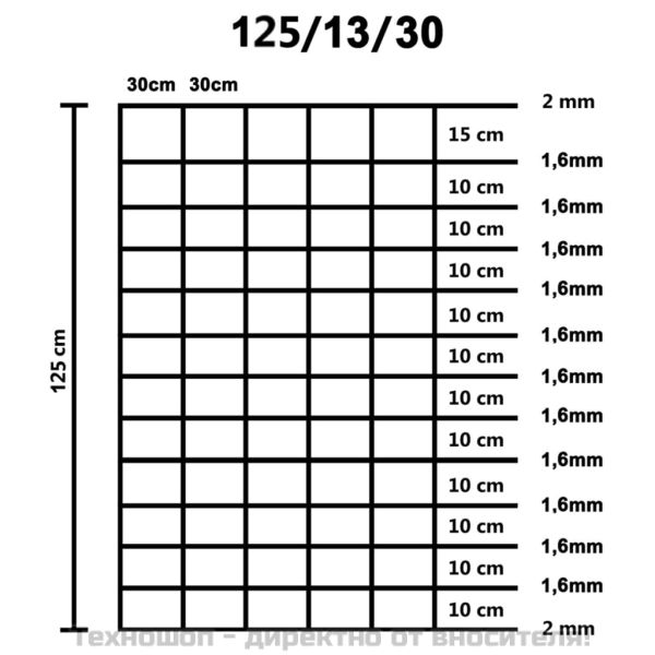 Градинска ограда, поцинкована стомана, 50x1,25 м, сребриста