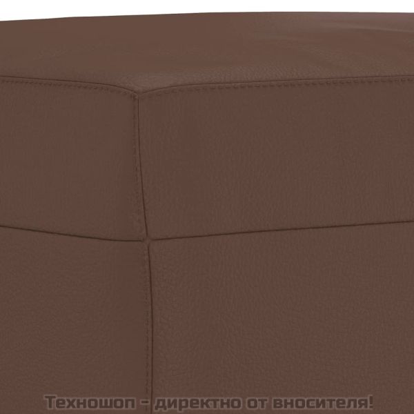 Табуретка, кафява, 60x50x41 см, изкуствена кожа