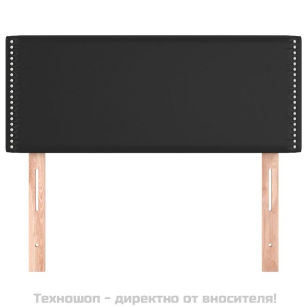 Горна табла за легло, черна, 100x5x78/88 см, изкуствена кожа