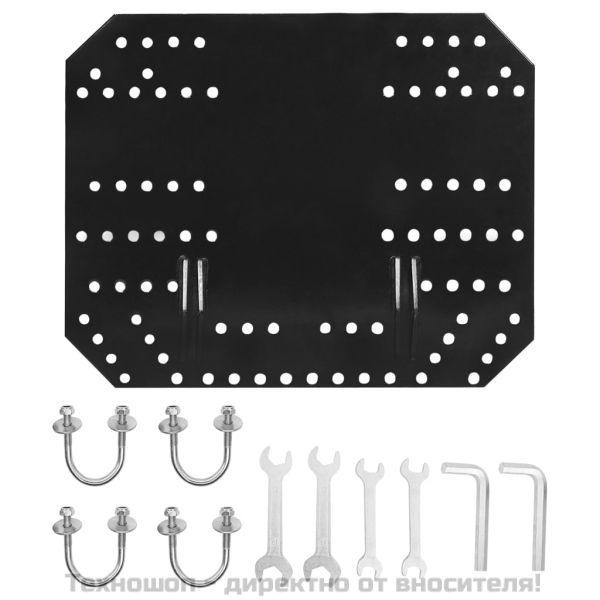 Снежен плуг за предно монтиране на ATV, 150x38 см, черен