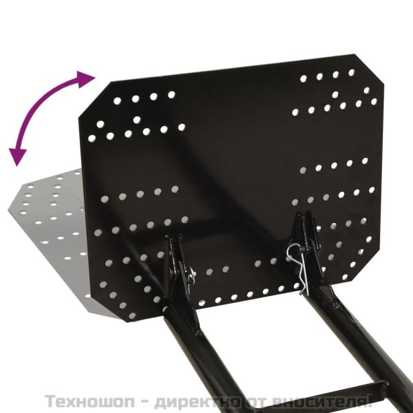 Снежен плуг за предно монтиране на ATV, 150x38 см, черен