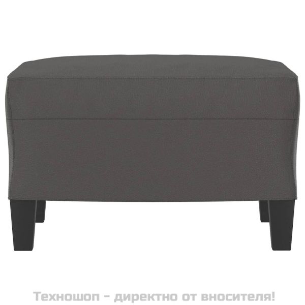 Табуретка, сива, 60x50x41 см, изкуствена кожа