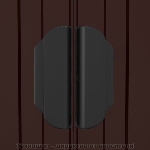 Градински навес тъмнокафяв 192x274x223 см поцинкована стомана