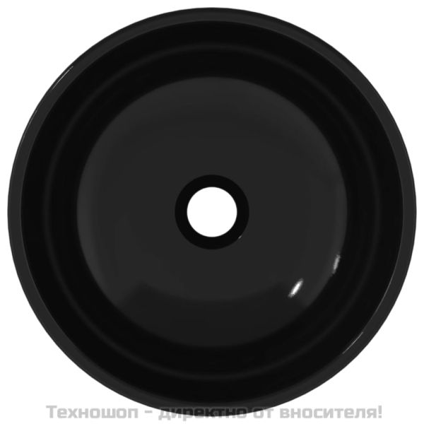 Мивка, закалено стъкло, 35x12 см, черна