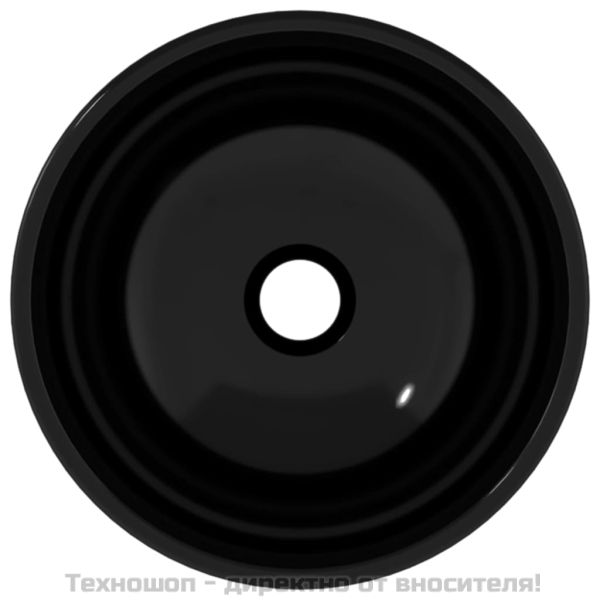 Мивка, закалено стъкло, 30x12 см, черна