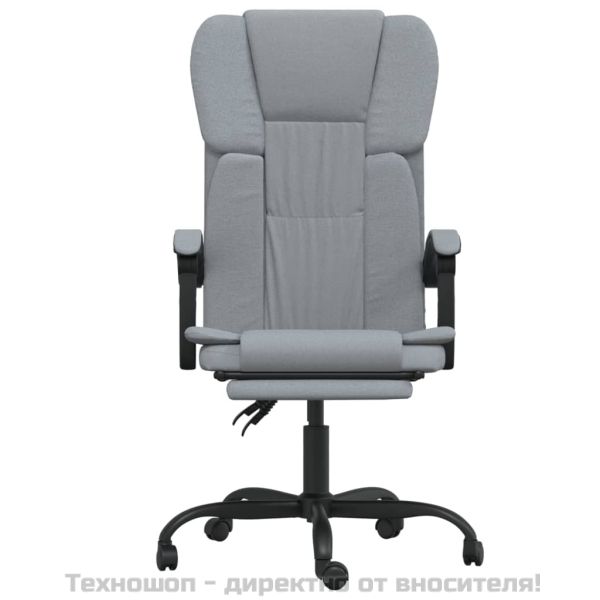 Наклоняем офис стол, светлосив, текстил