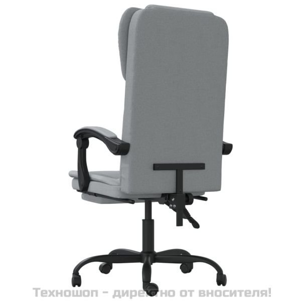 Наклоняем офис стол, светлосив, текстил