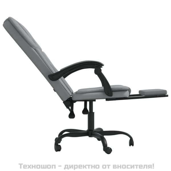 Наклоняем офис стол, светлосив, текстил