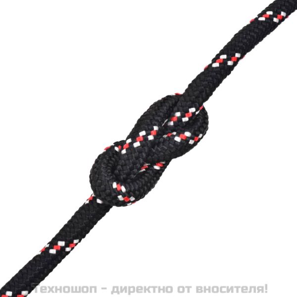 Морско въже, полипропилен, 14 мм, 250 м, черно