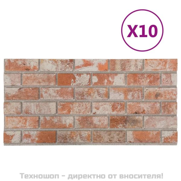 3D стенни панели, тухлен дизайн, червени, 10 бр, EPS