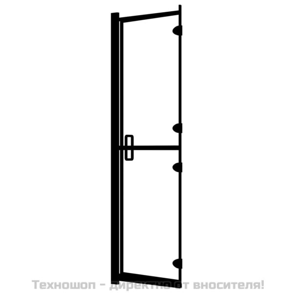 Сгъваем душ параван, ESG стъкло, 120x140 см, черен
