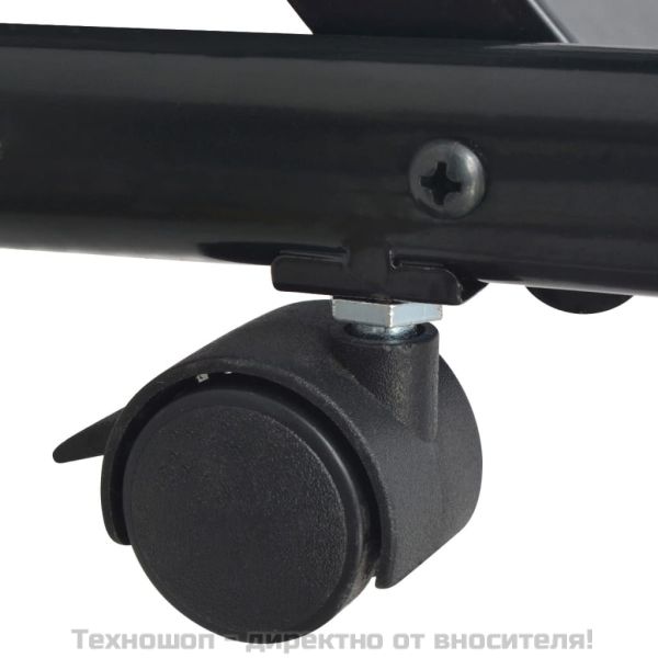 Стелаж за списания, 47,5x40x134 cм, черно и бяло, A4