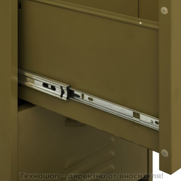 Шкаф за съхранение, маслиненозелен, 42,5x35x101,5 см, стомана