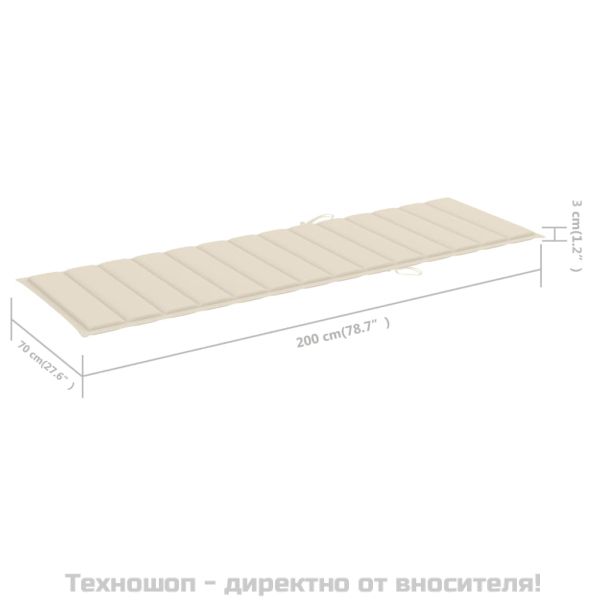 Градински шезлонг с масичка и шалте, импрегнирано борово дърво