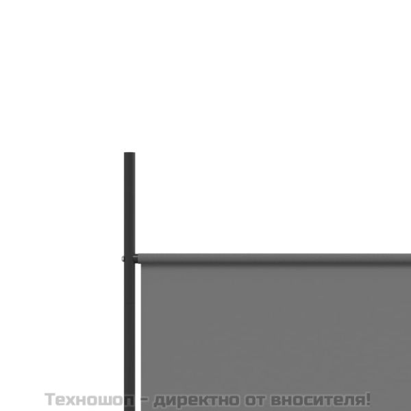 Параван за стая, 4 панела, антрацит, 200x200 cм, текстил