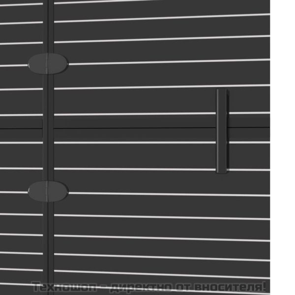 Сгъваем душ параван, ESG стъкло, 100x140 см, черен