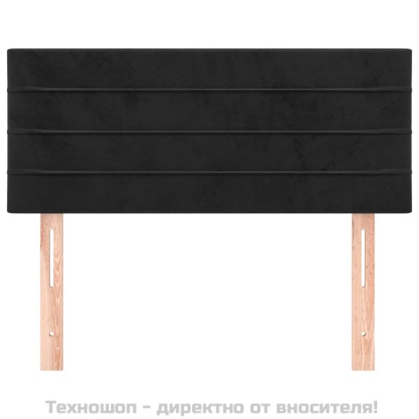 Горна табла за легло, черна, 80x5x78/88 см, кадифе