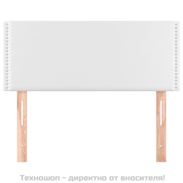 Горна табла за легло, бяла, 80x5x78/88 см, изкуствена кожа
