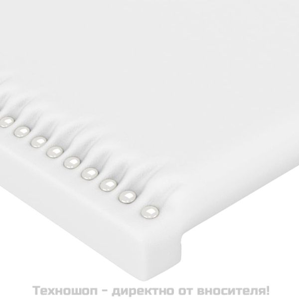 Горна табла за легло, бяла, 80x5x78/88 см, изкуствена кожа