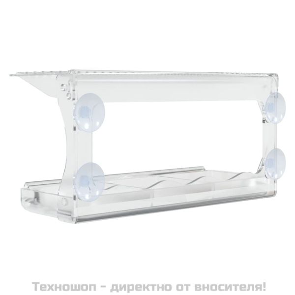 Хранилки за птици за прозорец, 2 бр, акрил, 30x12x15 см